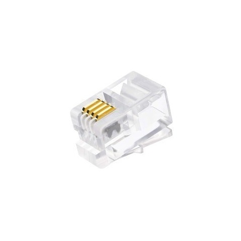 Conector RJ-9 MACHO  4P/4C   Bolsa 100 unid 