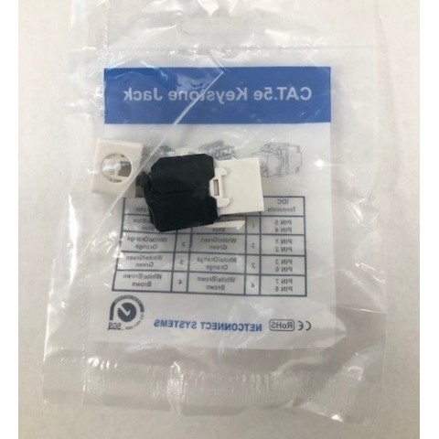 Conector RJ-45 Hembra Cat 5E  UTP tipo 3M 180º Key
