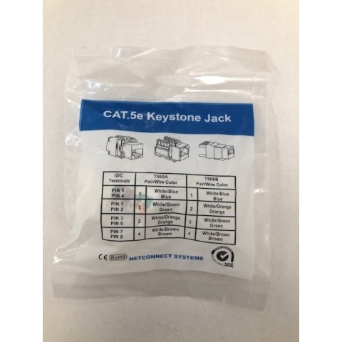 Conector RJ-45 HEMBRA Cat 5E  UTP tipo 90º Keyston