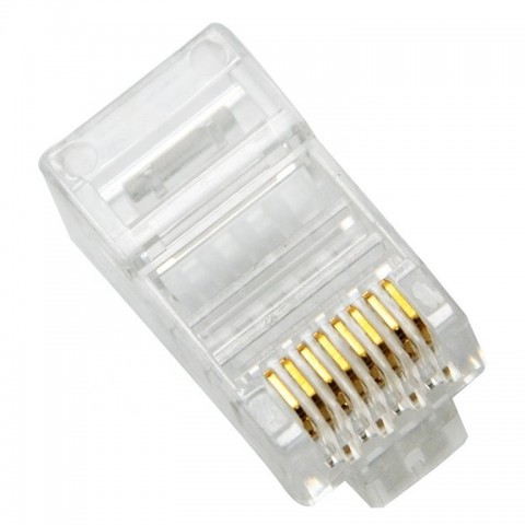 Conector RJ-45 MACHO Cat 5E  UTP  Bolsa 100 unidad