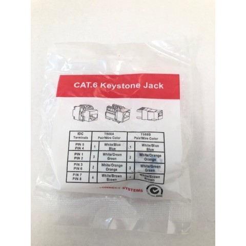Conector RJ-45 Hembra CAT 6 UTP tipo 90º Keystone