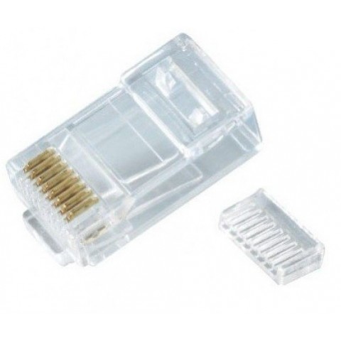 Conector RJ-45 MACHO CAT.6 UTP CON GUIA EXTERNA