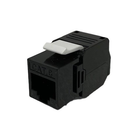 Conector RJ-45 HEMBRA CAT.6 UTP tipo 3M NEGRO 180º Keystone (Grimpado sin Herramienta)