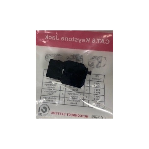 Conector RJ-45 HEMBRA CAT 6 UTP tipo 3M NEGRO 180º