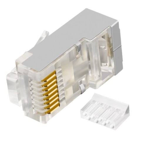Conector RJ-45 MACHO CAT 6 FTP con GUIA EXTERNA  B