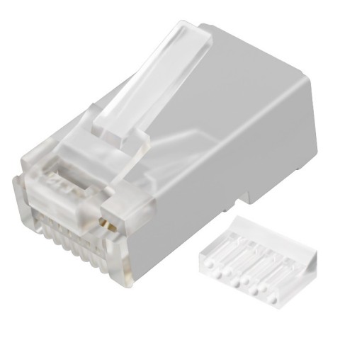 Conector RJ-45 MACHO CAT 6 FTP con GUIA EXTERNA  B