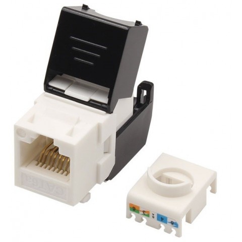 Conector RJ-45 Hembra CAT 6A UTP tipo 3M 180º Keystone (Grimpado sin Herramienta) tipo Tool-less