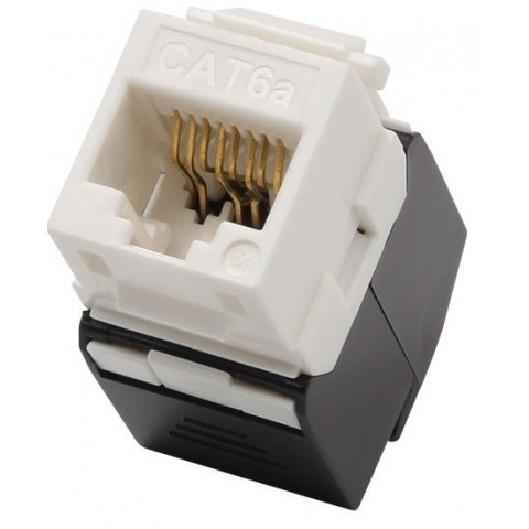 Conector RJ-45 Hembra CAT 6A UTP tipo 3M 180º Keystone (Grimpado sin Herramienta) tipo Tool-less