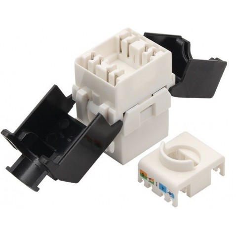 Conector RJ-45 Hembra CAT 6A UTP tipo 3M 180º Keystone (Grimpado sin Herramienta) tipo Tool-less
