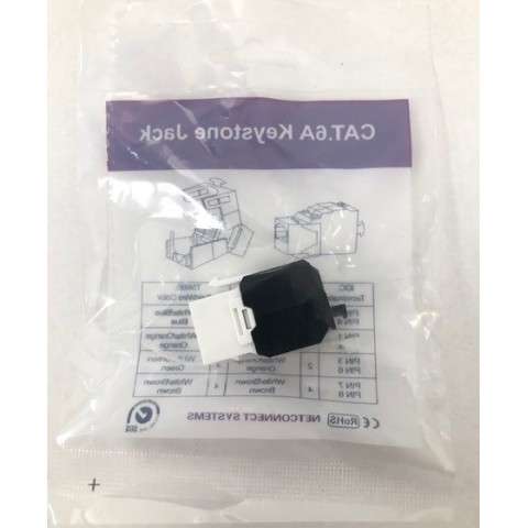 Conector RJ-45 Hembra CAT 6A UTP tipo 3M 180º Keystone (Grimpado sin Herramienta) tipo Tool-less