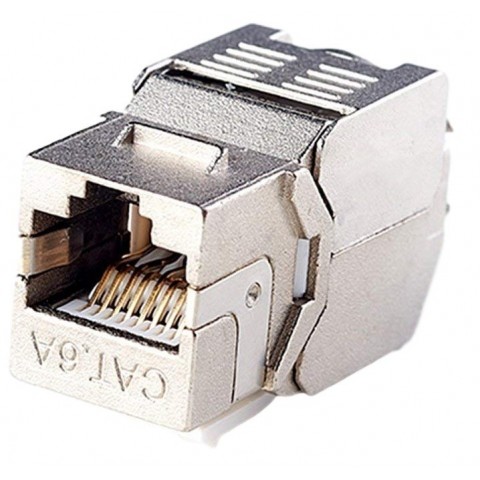 Conector RJ-45 Hembra CAT 6A FTP tipo 3M 180º Keystone (Grimpado sin Herramienta) tipo Tool-less