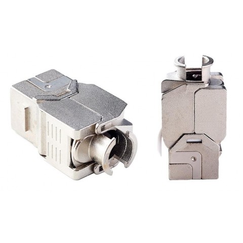 Conector RJ-45 Hembra CAT 6A FTP tipo 3M 180º Keystone (Grimpado sin Herramienta) tipo Tool-less
