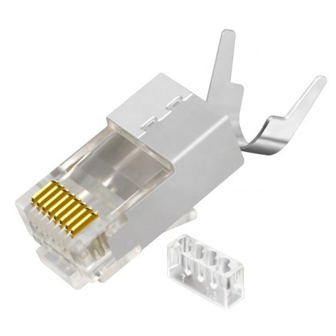 Conector RJ-45 MACHO CAT6A FTP con guia externa  B