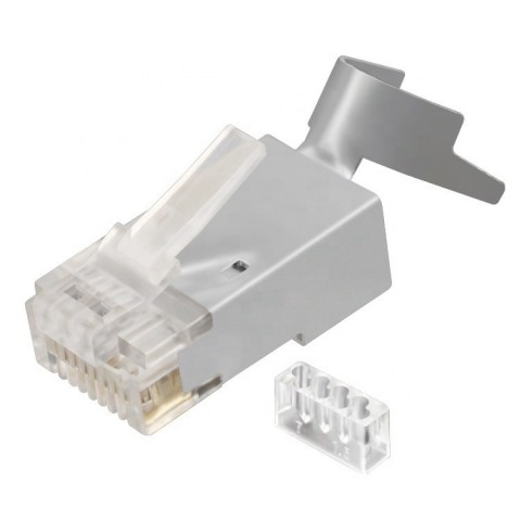Conector RJ-45 MACHO CAT6A FTP con guia externa  B